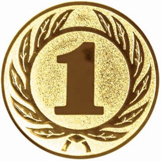 Emblem D=25 mm Siegerzahl NR.1 goldfarben