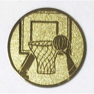 Emblem D=25mm Basketball, goldfarbig