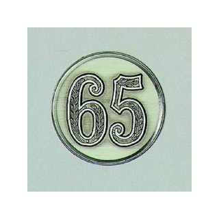 Emblem D=50 mm Jubil?umszahlen 65