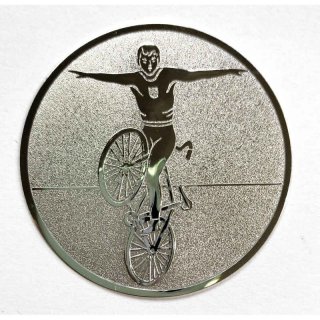 Emblem D=50 Kunstradfahren Radsport silberfarben