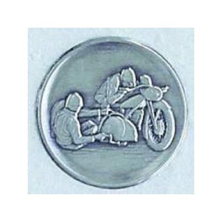 Emblem D=50 mm Motorrad mit Beiwagen