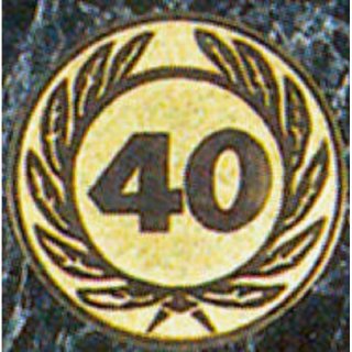 Emblem D=50 Nr.40 silberfarben