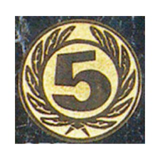 Emblem D=50 Nr.5 silberfarben