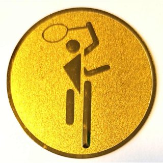 Emblem D=50 Tennis piktogramm goldfarben
