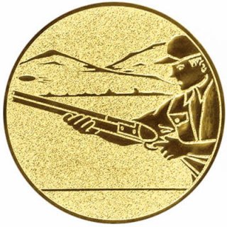 Emblem D=50 Tontauben schieen goldfarben