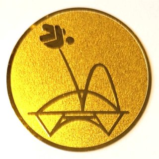 Emblem D=25 Trampolin  goldfarben