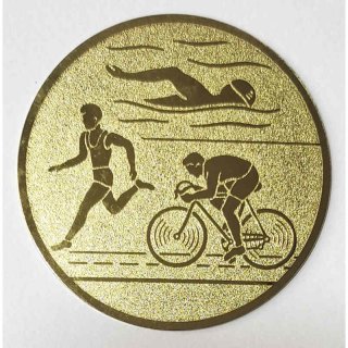 Emblem D=50 mm Triathlon gold