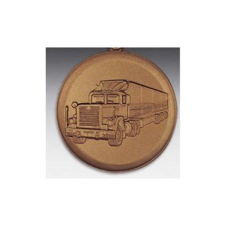 Emblem D=50mm 45 LKW, bronzefarben in Kunststoff fr Pokale und Medaillen