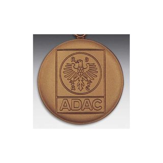 Emblem D=50mm ADAC, bronzefarben in Kunststoff fr Pokale und Medaillen
