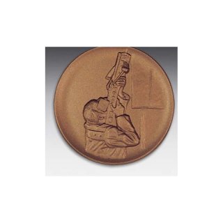 Emblem D=50mm Armbrustschtze, bronzefarben in Kunststoff fr Pokale und Medaillen