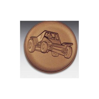 Emblem D=50mm Auto (MotoCross), bronzefarben in Kunststoff fr Pokale und Medaillen