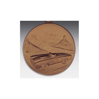 Emblem D=50mm Auto, bronzefarben in Kunststoff fr Pokale und Medaillen