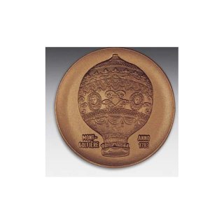Emblem D=50mm Ballonfliegen, bronzefarben in Kunststoff fr Pokale und Medaillen