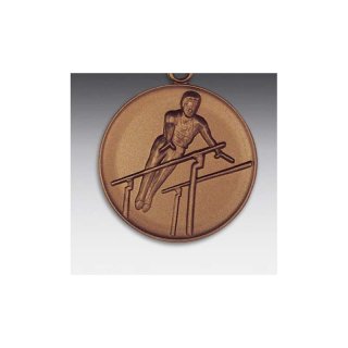 Emblem D=50mm Barren - Turnen, bronzefarben in Kunststoff fr Pokale und Medaillen