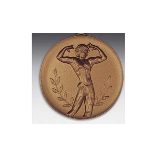Emblem D=50mm Body-Frau neu, bronzefarben in Kunststoff fr Pokale und Medaillen
