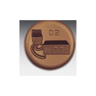 Emblem D=50mm CB Neutral, bronzefarben in Kunststoff fr Pokale und Medaillen