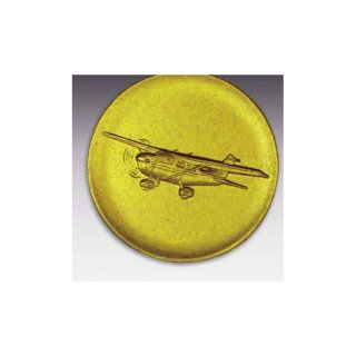 Emblem D=50mm Cessna (Flugzeug), goldfarben in Kunststoff f�r Pokale und Medaillen