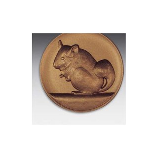 Emblem D=50mm Chinchilla, bronzefarben in Kunststoff fr Pokale und Medaillen