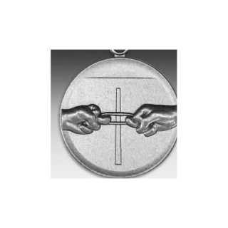 Emblem D=50mm Fingerhackeln, silberfarben in Kunststoff fr Pokale und Medaillen