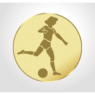 Emblem D=25mm Fuball (B), goldfarbig