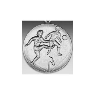 Emblem D=50mm Fussball Frauen, silberfarben in Kunststoff fr Pokale und Medaillen