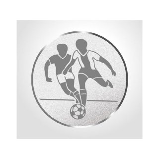 Emblem D=50mm Fuball (H), silberfarbig