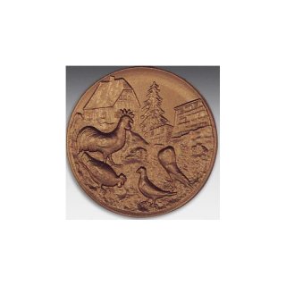 Emblem D=50mm Geflgel mit Krpfer, bronzefarben, siber- oder goldfarben