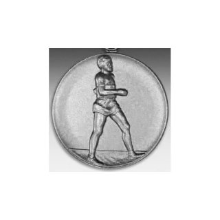 Emblem D=50mm Geher, silberfarben in Kunststoff fr Pokale und Medaillen