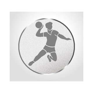 Emblem D=25mm Handball (H), silberfarbig