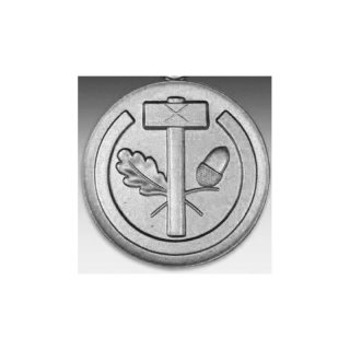 Emblem D=50mm Handwerker, silberfarben in Kunststoff fr Pokale und Medaillen