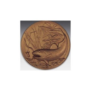 Emblem D=50mm Hochseefisch, bronzefarben in Kunststoff fr Pokale und Medaillen