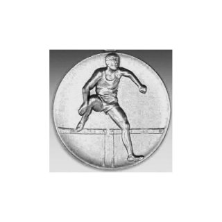 Emblem D=50mm Hrdenlufer, silberfarben in Kunststoff fr Pokale und Medaillen
