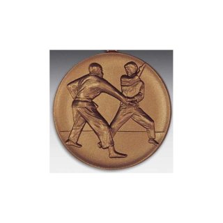 Emblem D=50mm Jiu Jitsu, bronzefarben in Kunststoff fr Pokale und Medaillen
