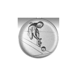 Emblem D=50mm Kegler, silberfarben in Kunststoff fr Pokale und Medaillen