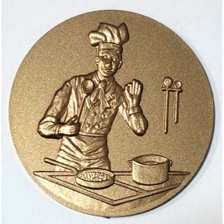 Emblem D=50mm Koch, bronzefarben in Kunststoff fr Pokale und Medaillen