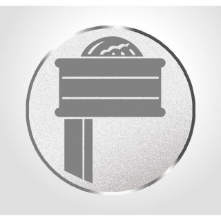 Emblem D=50mm Korbball silberfarben