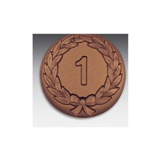 Emblem D=50mm Kranz 1 ,   bronzefarben, siber- oder goldfarben