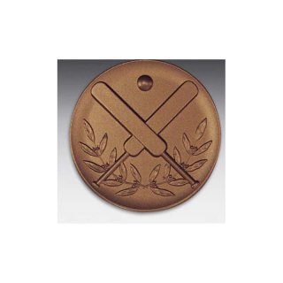 Emblem D=50mm Kricket, bronzefarben in Kunststoff fr Pokale und Medaillen