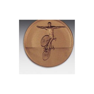 Emblem D=50mm Kunstrad, bronzefarben in Kunststoff fr Pokale und Medaillen