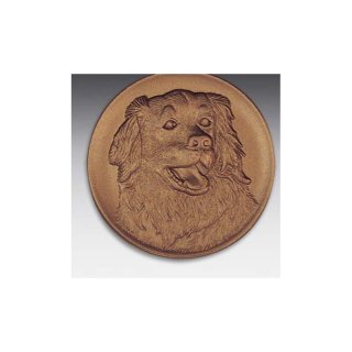 Emblem D=50mm Leonberger, bronzefarben in Kunststoff fr Pokale und Medaillen