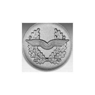 Emblem D=50mm Luftwaffe deutsch, silberfarben in Kunststoff fr Pokale und Medaillen