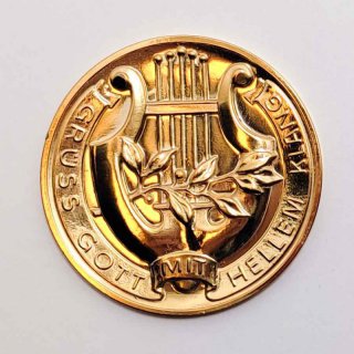 Emblem D=50mm Jagdmotiv gold