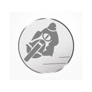 Emblem D=25mm Mororrad, silberfarbig