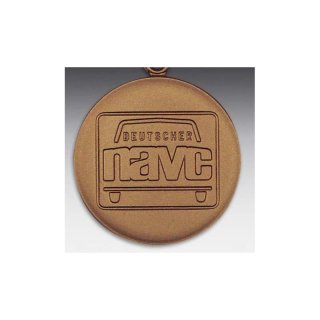 Emblem D=50mm NAVC, bronzefarben in Kunststoff fr Pokale und Medaillen