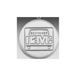 Emblem D=50mm NAVC, silberfarben in Kunststoff fr Pokale und Medaillen