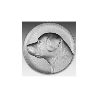 Emblem D=50mm Oberrottweiler, silberfarben in Kunststoff fr Pokale und Medaillen