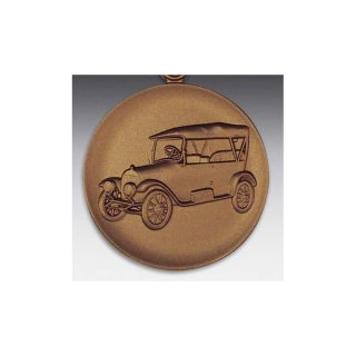 Emblem D=50mm Oldtimer, bronzefarben in Kunststoff fr Pokale und Medaillen