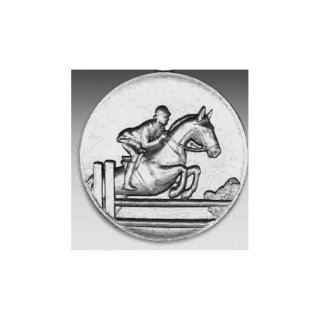 Emblem D=50mm Paradiesvogel, silberfarben in Kunststoff fr Pokale und Medaillen