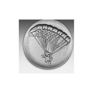 Emblem D=50mm Paragleiter, silberfarben in Kunststoff fr Pokale und Medaillen
