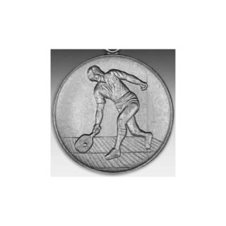 Emblem D=50mm Racquetball, silberfarben in Kunststoff fr Pokale und Medaillen